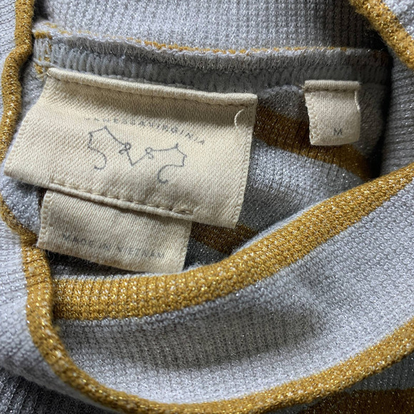 Anthropologie Vanessa & Virginia Tunic Top Womens Size Medium Gray‎ Striped - Picture 7 of 9